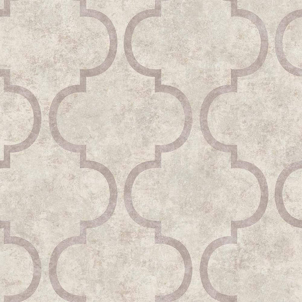 Luxury Beige Trellis Textured Wallpaper, Traditional Non-Woven Wall Covering, 41.7"W x 398"H, Washable Removable for Living R