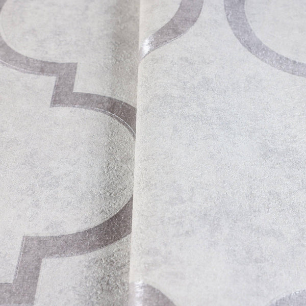 Luxury Silver Trellis Textured Wallpaper, Boho Non-Woven Wall Covering, 41.7"W x 398"H, Washable Removable for Living Room Be