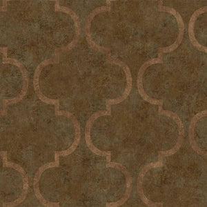 Luxury Brown Trellis Textured Wallpaper, Traditional Non-Woven Wall Covering, 41.7"W x 398"H, Washable Removable for Living R