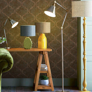 Luxury Brown Trellis Textured Wallpaper, Traditional Non-Woven Wall Covering, 41.7"W x 398"H, Washable Removable for Living R