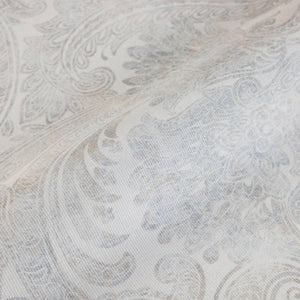 Luxury White Abstract Paisley Textured Wallpaper, Traditional Non-Woven Wall Covering, 41.7"W x 398"H, Washable Removable for