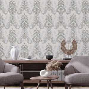Luxury Gray Textured Embossed 3D Embossed Wallpaper, Premium Non-Woven Wall Covering, 41.7"W x 398"H, Washable Removable for 