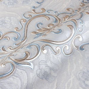 Luxury Gray Textured Embossed 3D Embossed Wallpaper, Premium Non-Woven Wall Covering, 41.7"W x 398"H, Washable Removable for 