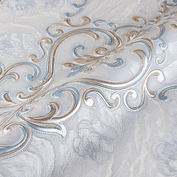 Luxury Gray Textured Embossed 3D Embossed Wallpaper, Premium Non-Woven Wall Covering, 41.7"W x 398"H, Washable Removable for 