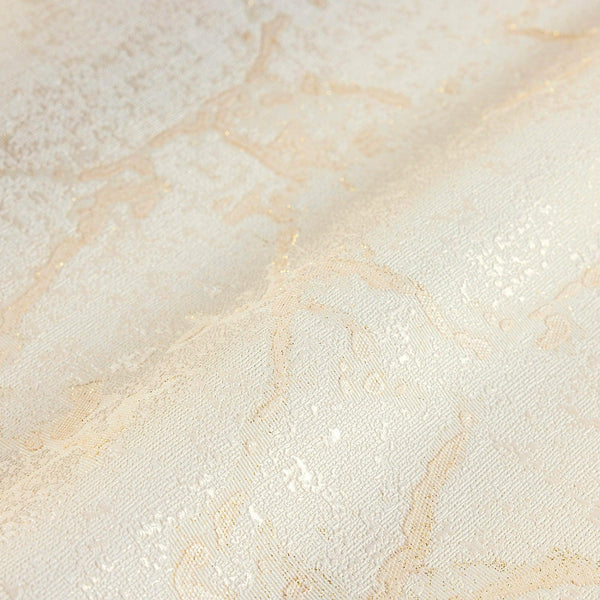 Luxury Ivory Abstract Textured Wallpaper, Scandinavian Non-Woven Wall Covering, 41.7"W x 398"H, Washable Removable for Living