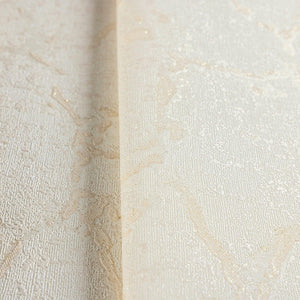 Luxury Ivory Abstract Textured Wallpaper, Scandinavian Non-Woven Wall Covering, 41.7"W x 398"H, Washable Removable for Living
