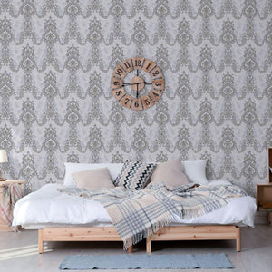 Luxury Gray Marble Textured Wallpaper, Premium Non-Woven Wall Covering, 41.7"W x 398"H, Washable Removable for Living Room Be