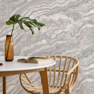 Luxury Gray Marble Textured Wallpaper, Premium Non-Woven Wall Covering, 41.7"W x 614"H, Washable Removable for Living Room Be