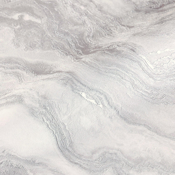 Luxury Gray Marble Textured Wallpaper, Premium Non-Woven Wall Covering, 41.7"W x 614"H, Washable Removable for Living Room Be