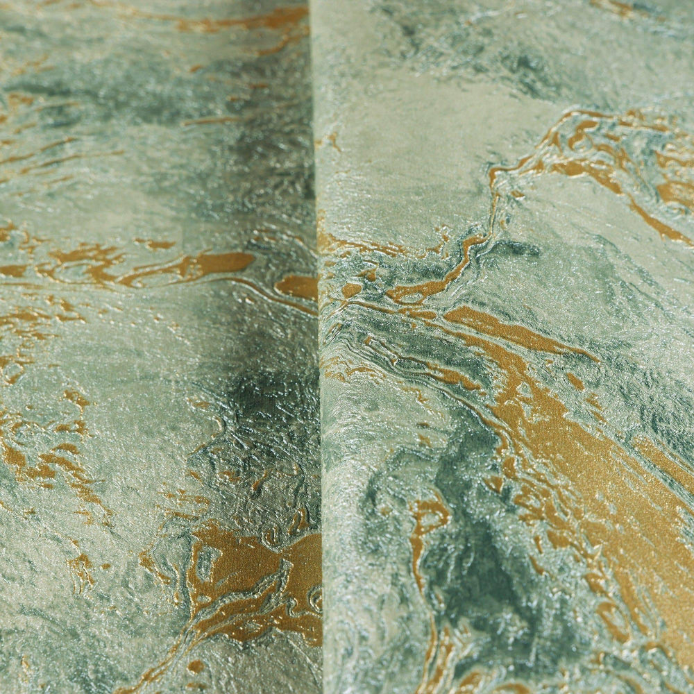 Luxury Gold Metallic Abstract Textured Wallpaper, Coastal Non-Woven Wall Covering, 41.7"W x 398"H, Washable Removable for Liv