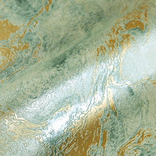 Luxury Gold Metallic Abstract Textured Wallpaper, Coastal Non-Woven Wall Covering, 41.7"W x 398"H, Washable Removable for Liv