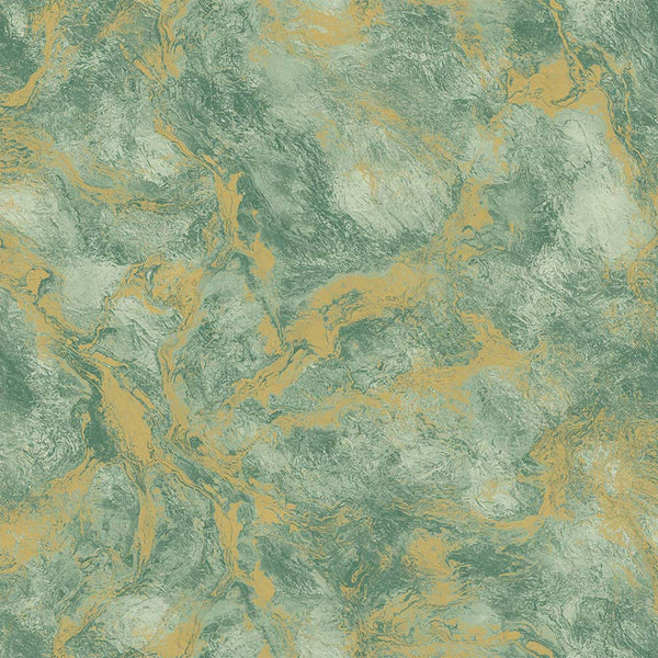 Luxury Gold Metallic Abstract Textured Wallpaper, Coastal Non-Woven Wall Covering, 41.7"W x 398"H, Washable Removable for Liv