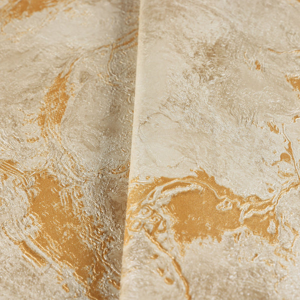 Luxury Beige Metallic Abstract Textured Wallpaper, Premium Non-Woven Wall Covering, 41.7"W x 398"H, Washable Removable for Li