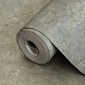 Luxury Green Textured Embossed 3D Embossed Wallpaper, Premium Non-Woven Wall Covering, 41.7"W x 398"H, Washable Removable for