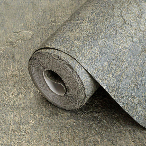 Luxury Green Textured Embossed 3D Embossed Wallpaper, Premium Non-Woven Wall Covering, 41.7"W x 398"H, Washable Removable for