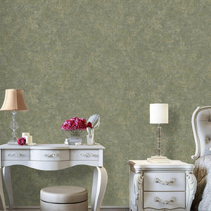Luxury Green Textured Embossed 3D Embossed Wallpaper, Premium Non-Woven Wall Covering, 41.7"W x 398"H, Washable Removable for