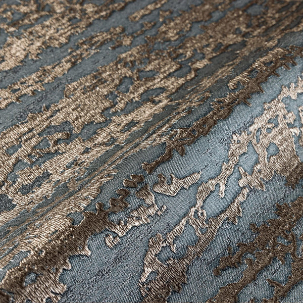 Luxury Blue Abstract Metallic 3D Embossed Wallpaper, Coastal Non-Woven Wall Covering, 41.7"W x 614"H, Washable Removable for 