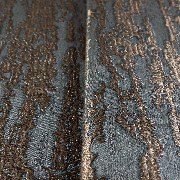 Luxury Blue Abstract Metallic 3D Embossed Wallpaper, Coastal Non-Woven Wall Covering, 41.7"W x 614"H, Washable Removable for 