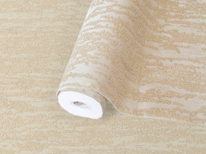 Luxury Cream Abstract Metallic 3D Embossed Wallpaper, Victorian Non-Woven Wall Covering, 41.7"W x 614"H, Washable Removable f
