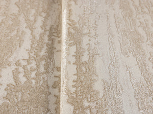 Luxury Cream Abstract Metallic 3D Embossed Wallpaper, Victorian Non-Woven Wall Covering, 41.7"W x 614"H, Washable Removable f