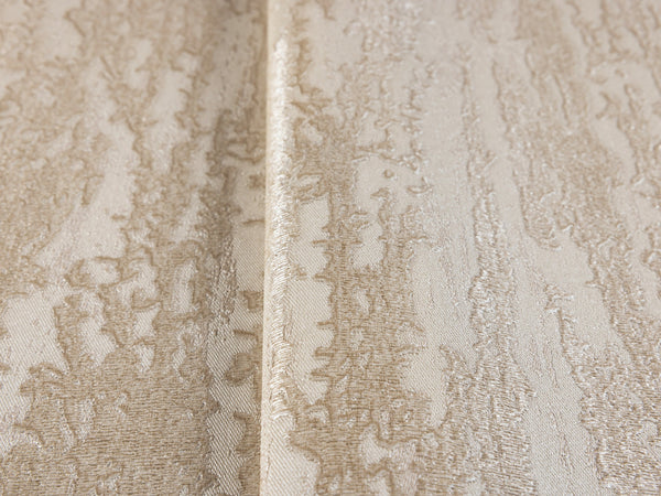 Luxury Cream Abstract Metallic 3D Embossed Wallpaper, Victorian Non-Woven Wall Covering, 41.7"W x 614"H, Washable Removable f