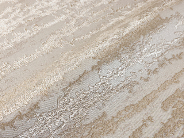 Luxury Cream Abstract Metallic 3D Embossed Wallpaper, Victorian Non-Woven Wall Covering, 41.7"W x 614"H, Washable Removable f