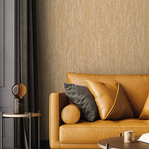 Luxury Gold Abstract Metallic 3D Embossed Wallpaper, Boho Non-Woven Wall Covering, 41.7"W x 614"H, Washable Removable for Liv