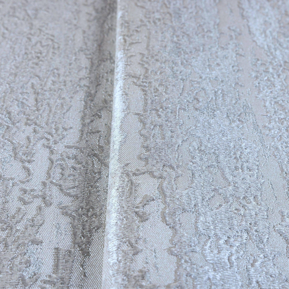 Luxury Ivory Abstract Metallic 3D Embossed Wallpaper, Modern Non-Woven Wall Covering, 41.7"W x 614"H, Washable Removable for 