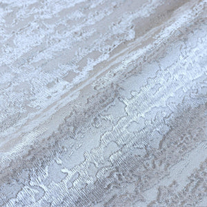 Luxury Ivory Abstract Metallic 3D Embossed Wallpaper, Modern Non-Woven Wall Covering, 41.7"W x 614"H, Washable Removable for 