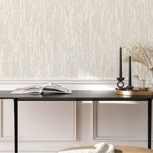 Luxury Cream Abstract Metallic 3D Embossed Wallpaper, Contemporary Non-Woven Wall Covering, 41.7"W x 614"H, Washable Removabl