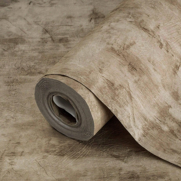 Luxury Beige Distressed Abstract Textured Wallpaper, Coastal Non-Woven Wall Covering, 41.7"W x 398"H, Washable Removable for 