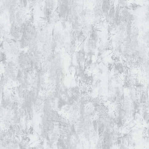 Luxury White Distressed Abstract Textured Wallpaper, Contemporary Non-Woven Wall Covering, 41.7"W x 398"H, Washable Removable