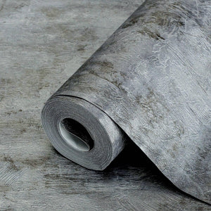 Luxury Silver Distressed Abstract Textured Wallpaper, Farmhouse Non-Woven Wall Covering, 41.7"W x 398"H, Washable Removable f