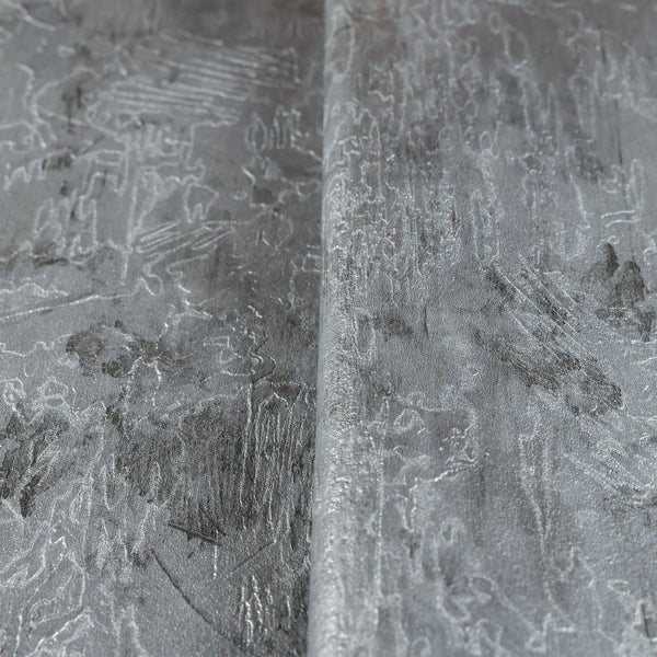 Luxury Silver Distressed Abstract Textured Wallpaper, Farmhouse Non-Woven Wall Covering, 41.7"W x 398"H, Washable Removable f