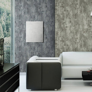 Luxury Silver Distressed Abstract Textured Wallpaper, Farmhouse Non-Woven Wall Covering, 41.7"W x 398"H, Washable Removable f