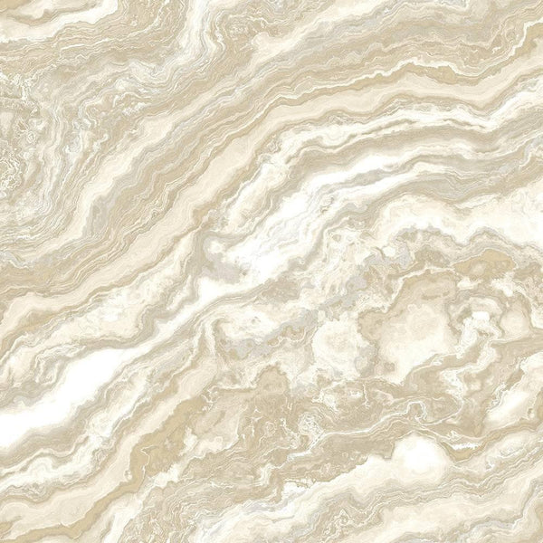 Luxury Beige Marble Textured Wallpaper, Boho Non-Woven Wall Covering, 41.7"W x 614"H, Washable Removable for Living Room Bedr