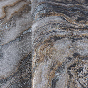 Luxury Blue Marble Textured Wallpaper, Coastal Non-Woven Wall Covering, 41.7"W x 614"H, Washable Removable for Living Room Be