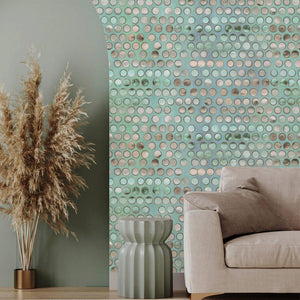 Luxury Beige Geometric Textured Wallpaper, Traditional Non-Woven Wall Covering, 41.7"W x 398"H, Washable Removable for Living