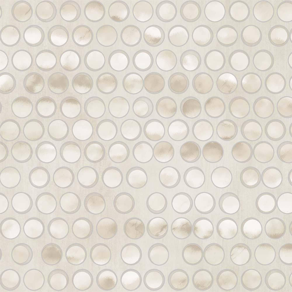 Luxury Beige Geometric Textured Wallpaper, Contemporary Non-Woven Wall Covering, 41.7"W x 398"H, Washable Removable for Livin