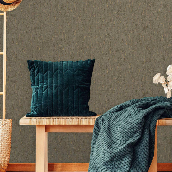 Luxury Gold Textured Embossed 3D Embossed Wallpaper, Farmhouse Non-Woven Wall Covering, 41.7"W x 398"H, Washable Removable fo