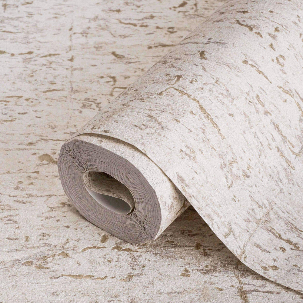 Luxury Beige Textured Embossed 3D Embossed Wallpaper, Traditional Non-Woven Wall Covering, 41.7"W x 398"H, Washable Removable