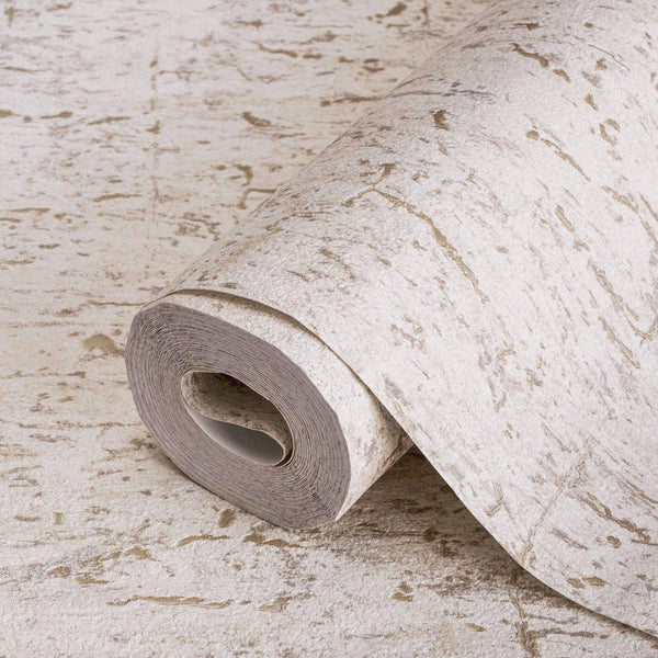 Luxury Beige Textured Embossed 3D Embossed Wallpaper, Traditional Non-Woven Wall Covering, 41.7"W x 398"H, Washable Removable