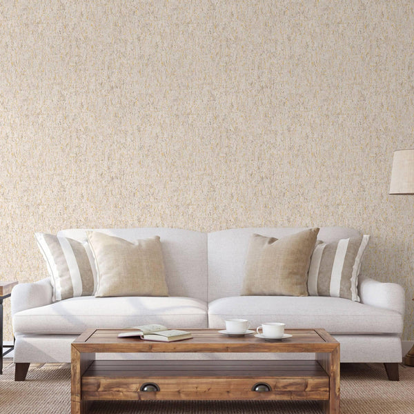 Luxury Beige Textured Embossed 3D Embossed Wallpaper, Traditional Non-Woven Wall Covering, 41.7"W x 398"H, Washable Removable