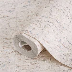Luxury Beige Textured Embossed 3D Embossed Wallpaper, Country Non-Woven Wall Covering, 41.7"W x 398"H, Washable Removable for