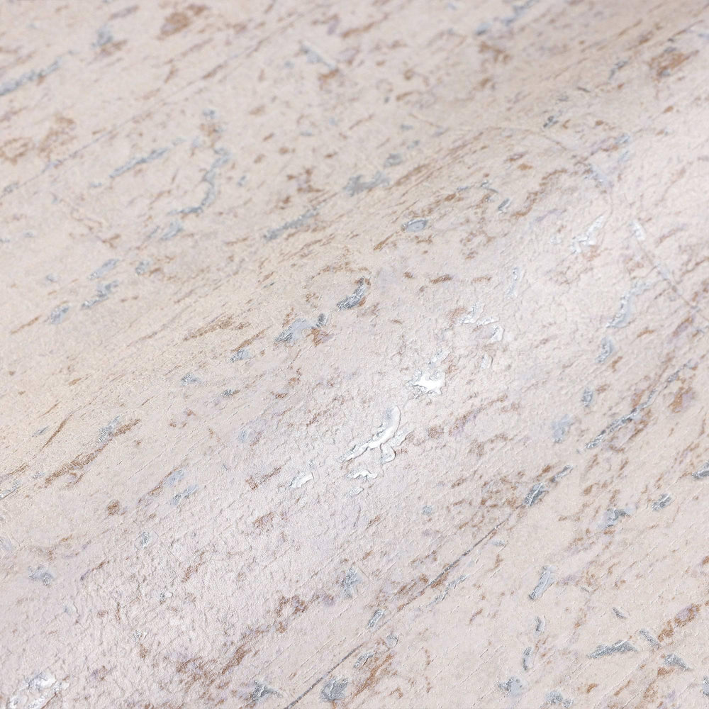 Luxury Beige Textured Embossed 3D Embossed Wallpaper, Country Non-Woven Wall Covering, 41.7"W x 398"H, Washable Removable for
