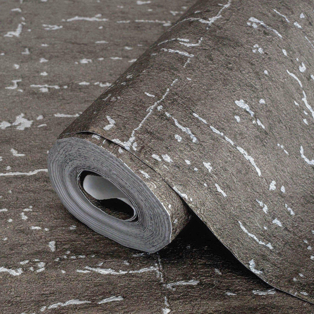 Luxury Brown Textured Embossed 3D Embossed Wallpaper, Traditional Non-Woven Wall Covering, 41.7"W x 398"H, Washable Removable