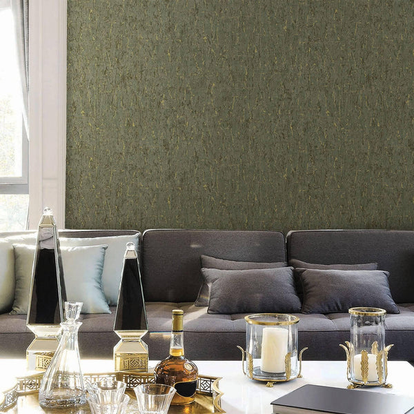 Luxury Gold Textured Embossed 3D Embossed Wallpaper, Coastal Non-Woven Wall Covering, 41.7"W x 398"H, Washable Removable for 