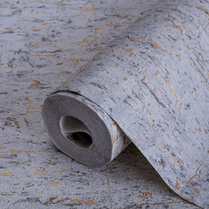 Luxury Gold Textured Embossed 3D Embossed Wallpaper, Rustic Non-Woven Wall Covering, 41.7"W x 398"H, Washable Removable for L