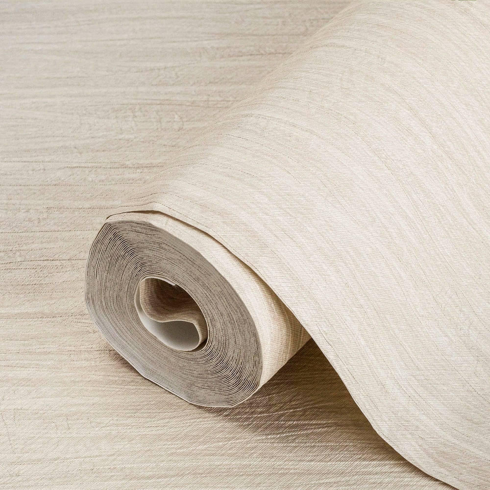Luxury Cream Textured Embossed 3D Embossed Wallpaper, Traditional Non-Woven Wall Covering, 41.7"W x 398"H, Washable Removable