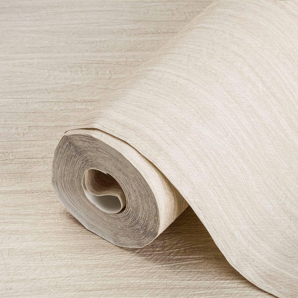 Luxury Cream Textured Embossed 3D Embossed Wallpaper, Traditional Non-Woven Wall Covering, 41.7"W x 398"H, Washable Removable